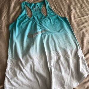 Aqua ombre Nike tank